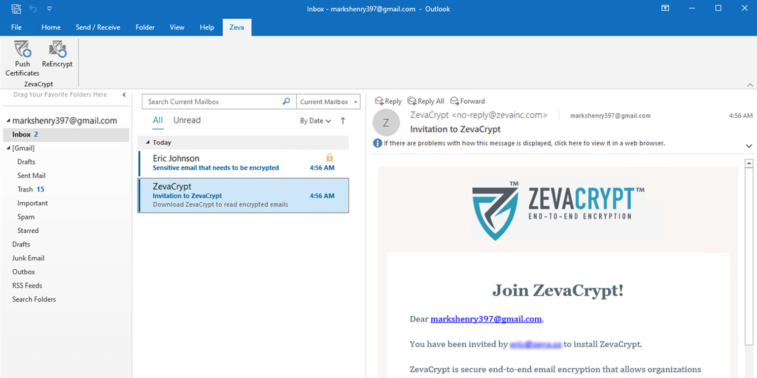 ZevaCrypt screenshot